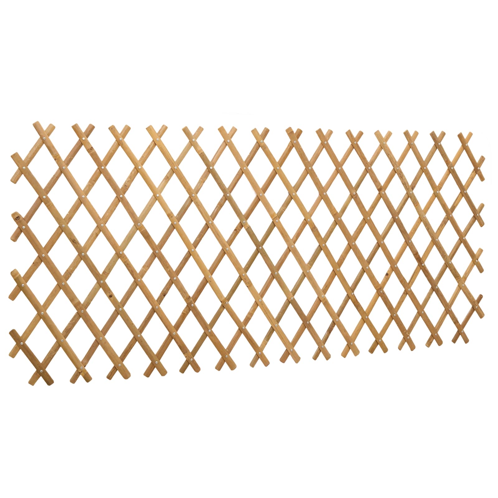 Uitschuifbaar plantenrek 2 pcs Licht Bruin 100 x 105 cm Bamboe