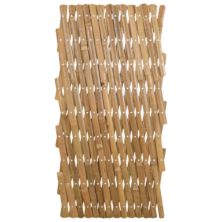 Uitschuifbaar plantenrek 2 pcs Licht Bruin 100 x 105 cm Bamboe