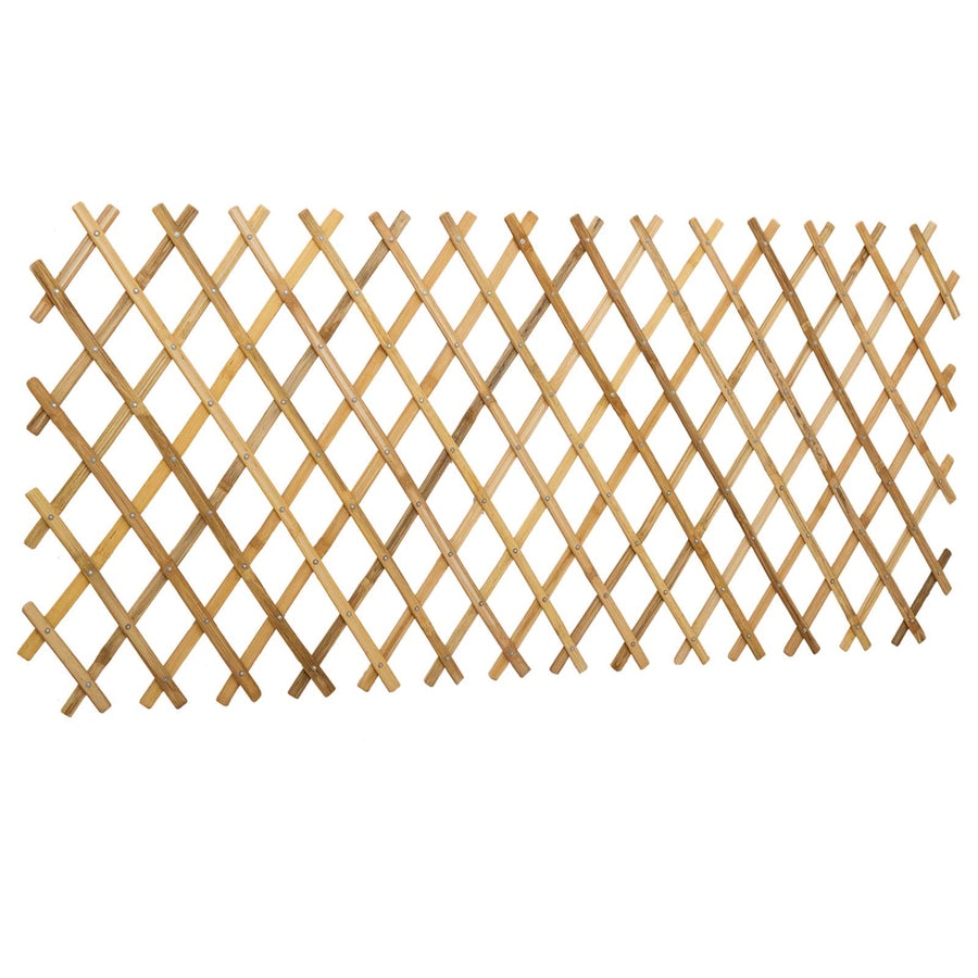 Uitschuifbaar plantenrek 2 pcs Licht Bruin 100 x 105 cm Bamboe