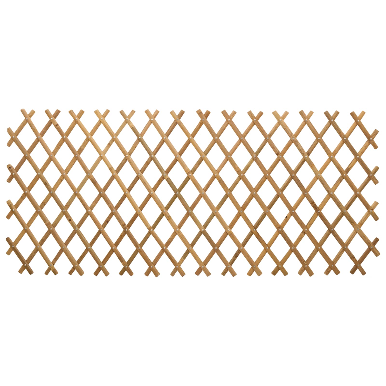 Uitschuifbaar plantenrek 2 pcs Licht Bruin 100 x 105 cm Bamboe