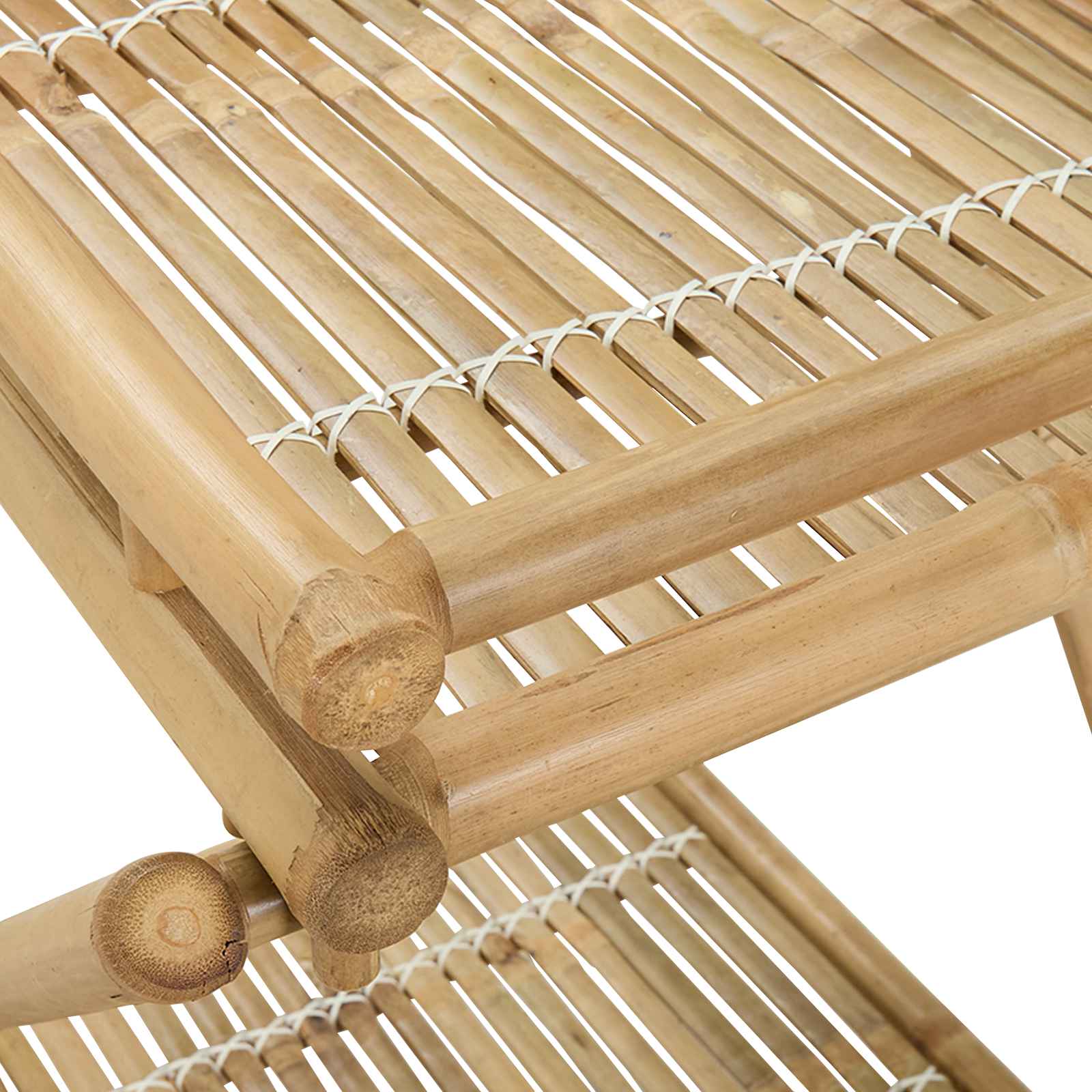 Theekar met wielen Naturel 79 x 67,5 x 84 cm Bamboe