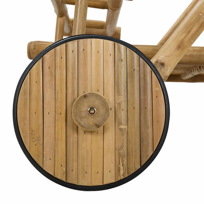 Theekar met wielen Naturel 79 x 67,5 x 84 cm Bamboe