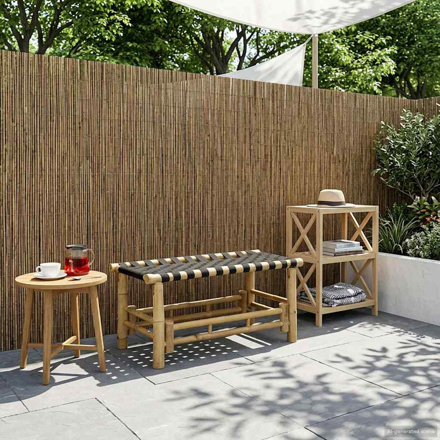Tuinbank Naturel 80 x 38 x 40 cm Bamboe