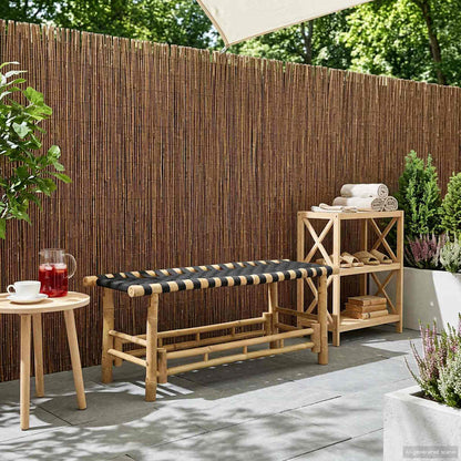 Tuinbank Naturel 110 x 38 x 40 cm Bamboe