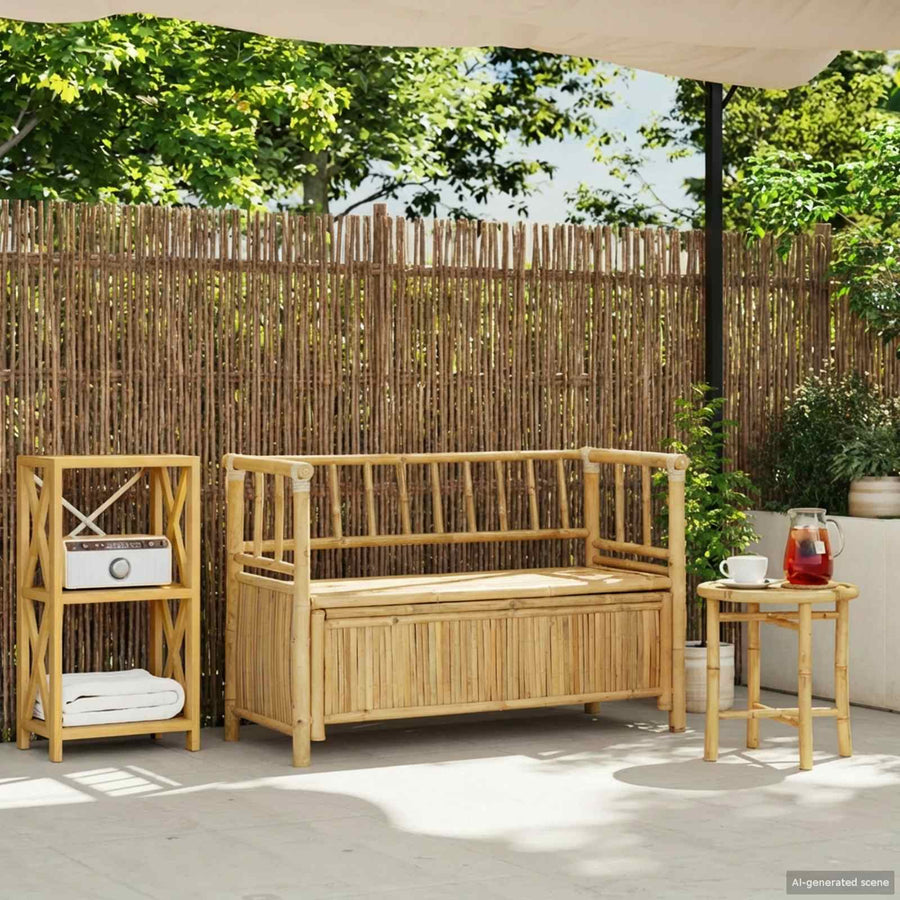 Tuinkast Bank Naturel 110 x 47 x 80 cm Bamboe