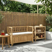 Tuinopbergbank bamboe 110x47x80 cm naturel