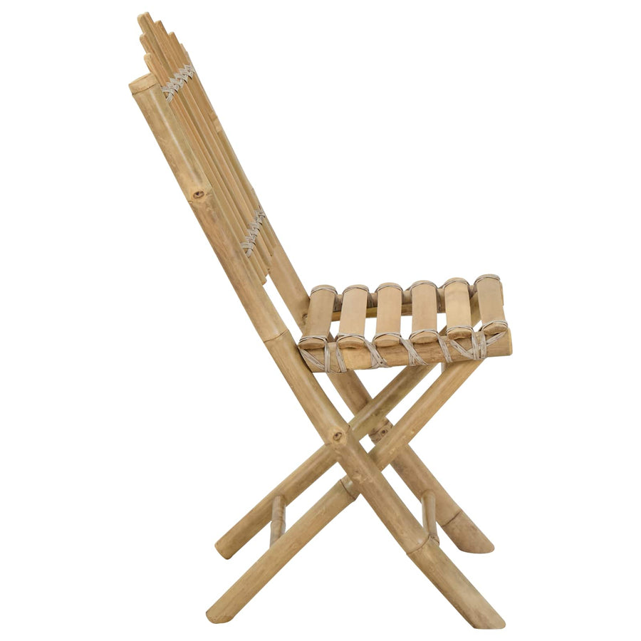 Tuinstoel 4 pcs Naturel 42 x 53 x 90 cm Bamboe