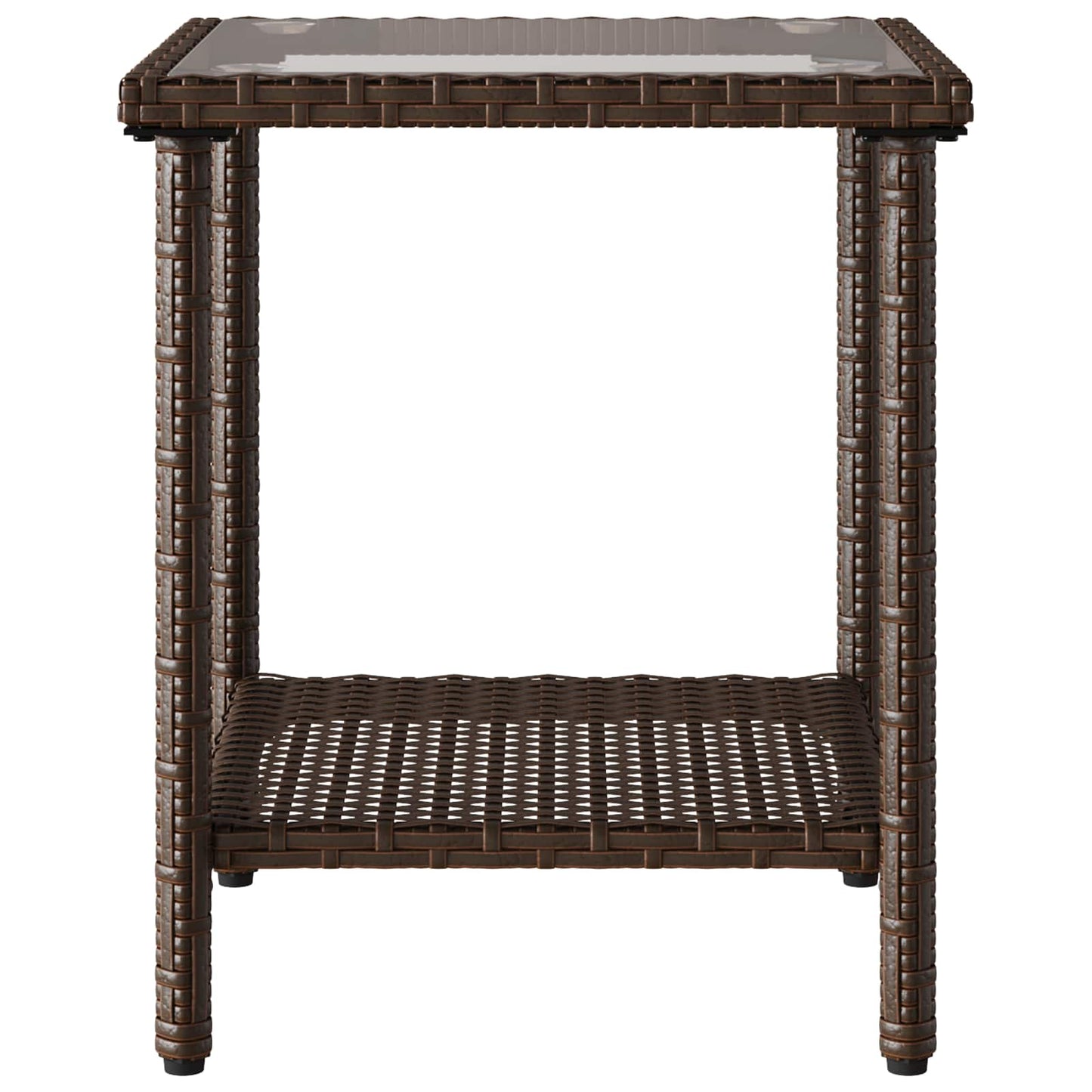 Buiten bankenset met kussen 2 pcs Bruin en Rood poly rattan