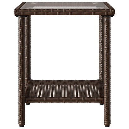 Buiten bankenset met kussen 2 pcs Bruin en Rood poly rattan