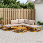 Loungeset massief acaciahout 6-delig naturel