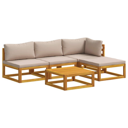 Bankstel 5 st Naturel Massief Acaciahout