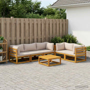 Loungeset 6-delig massief acaciahout