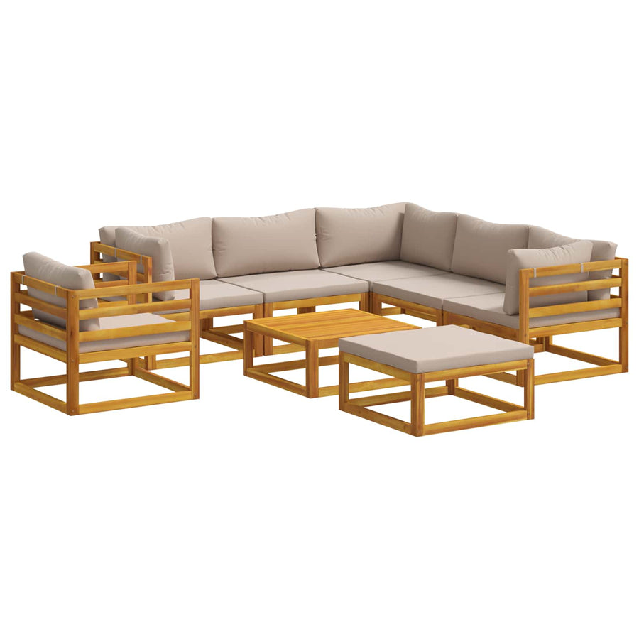 Bankstel 8 st Naturel Massief Acaciahout