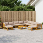 Loungeset 11 stuks massief acaciahout