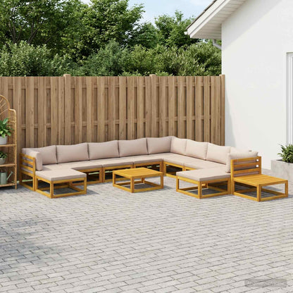 Bankstel 12 st Naturel Massief Acaciahout