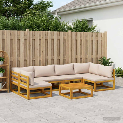 Bankstel 7 st Naturel Massief Acaciahout