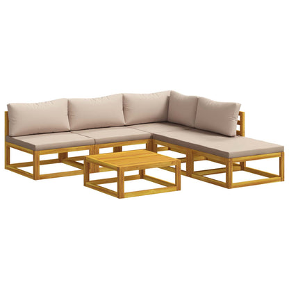 Bankstel 6 st Naturel Massief Acaciahout