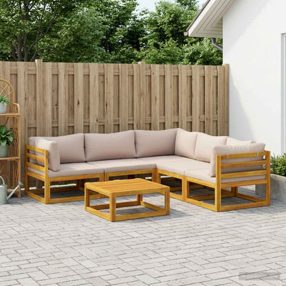 Bankstel 6 st Naturel Massief Acaciahout