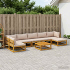 Loungeset 8-delig massief acaciahout naturel