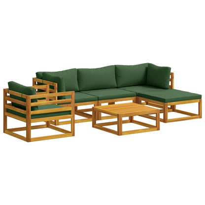 Bankstel 6 st Naturel Massief Acaciahout