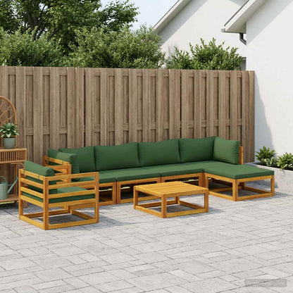Bankstel 7 st Naturel Massief Acaciahout