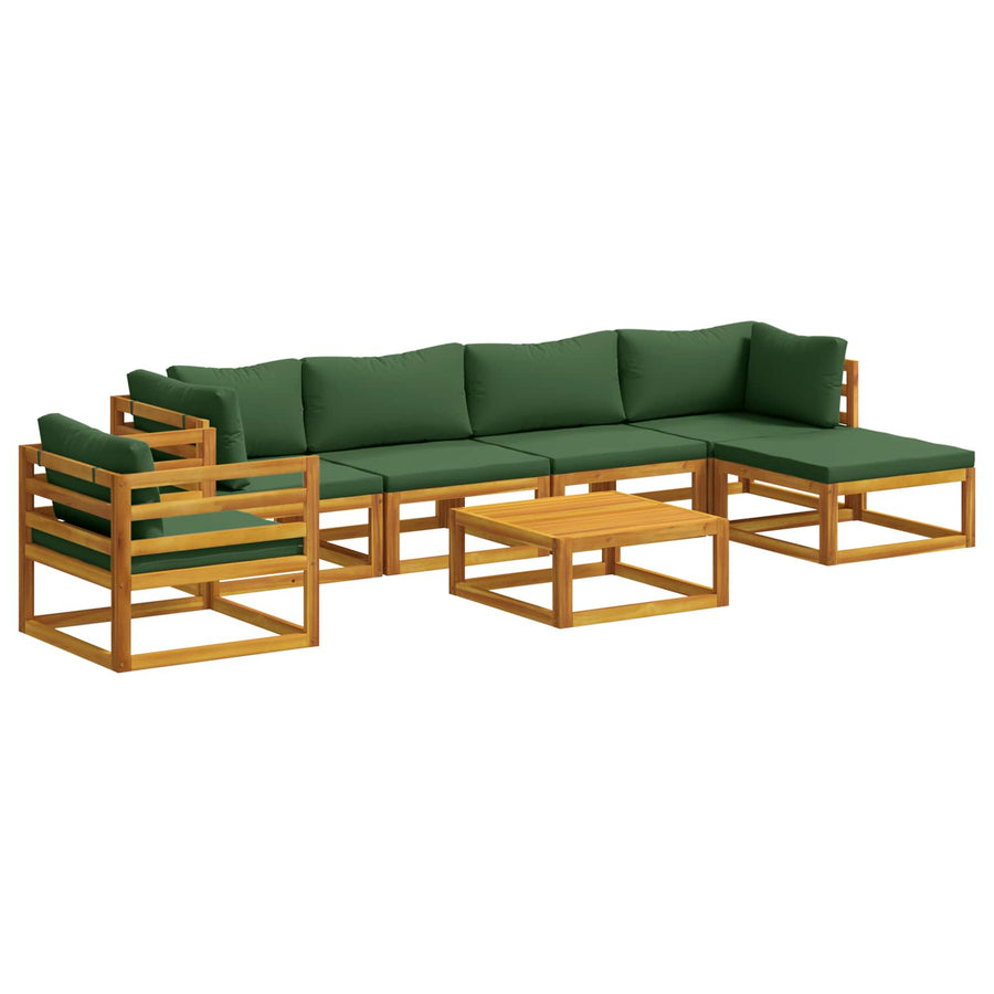 Bankstel 7 st Naturel Massief Acaciahout