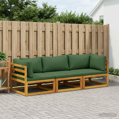 Bankstel 3 st Naturel Massief Acaciahout