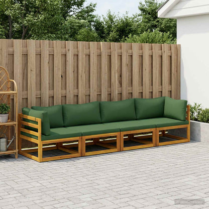 Bankstel 4 st Naturel Massief Acaciahout