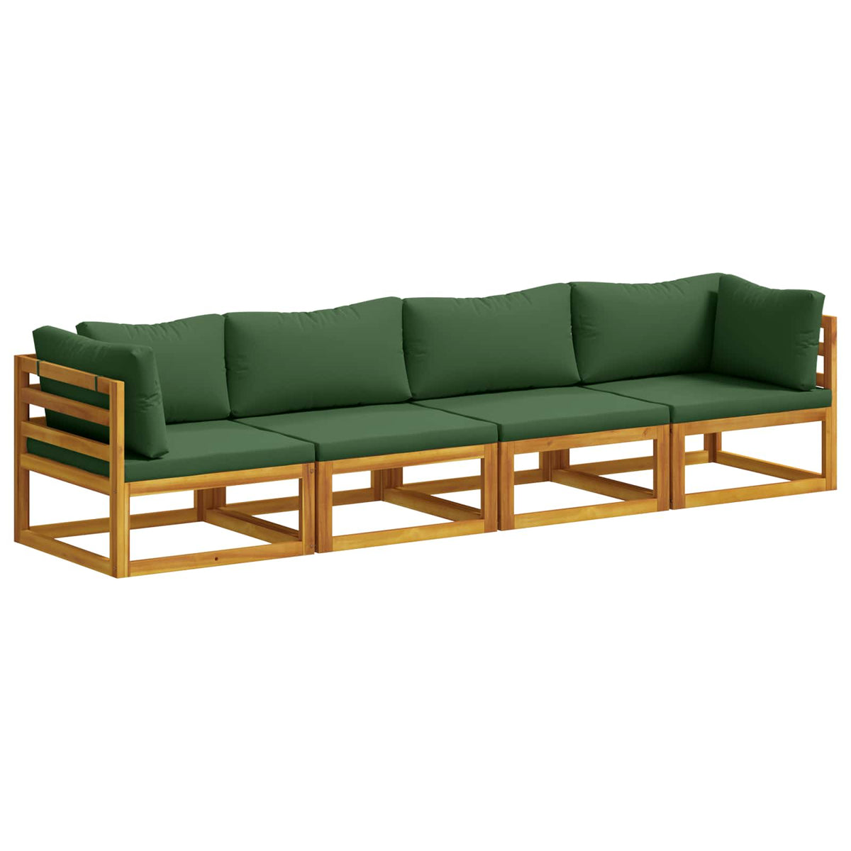 Bankstel 4 st Naturel Massief Acaciahout