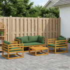 Tuinloungeset modulair 5-delig massief acaciahout