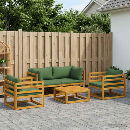 5-delige Tuinloungeset Modulair Naturel Massief Acaciahout