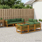 Loungeset 9-delig massief acaciahout naturel