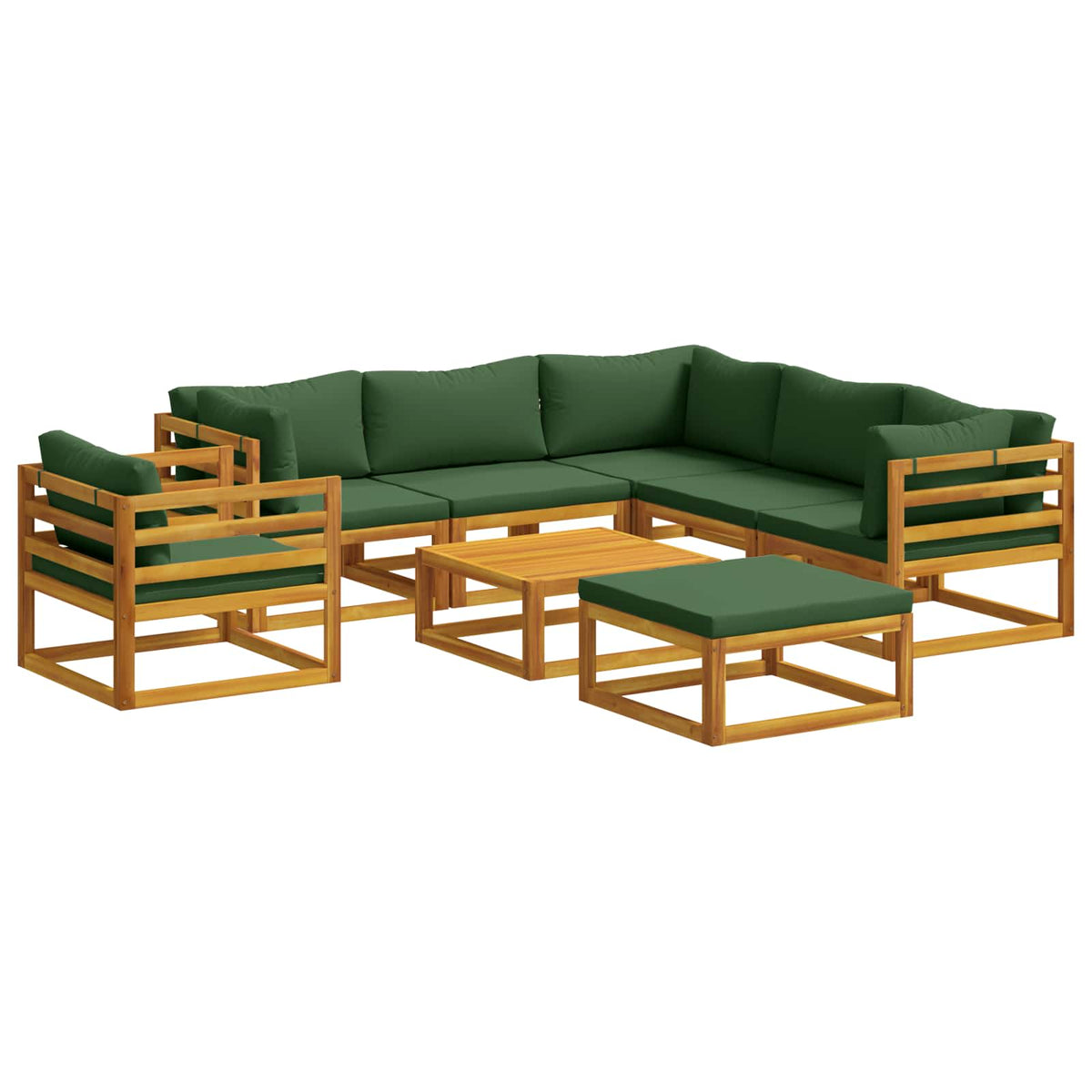 Bankstel 8 st Naturel Massief Acaciahout
