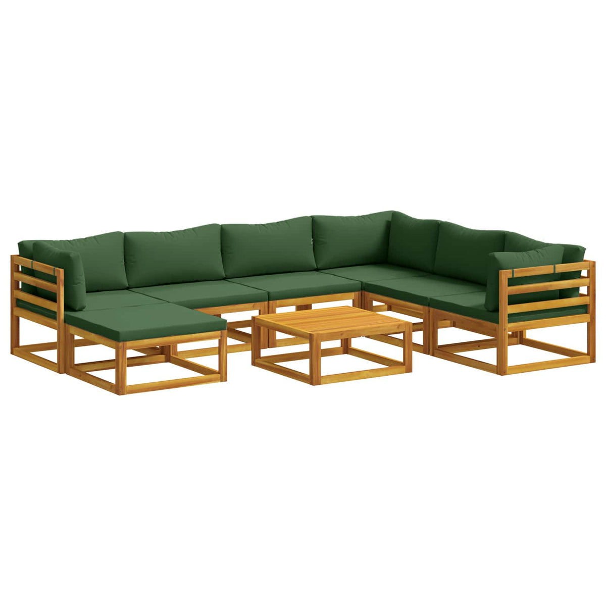 Bankstel 8 st Naturel Massief Acaciahout