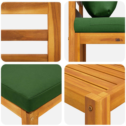 Bankstel 12 st Naturel Massief Acaciahout