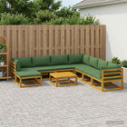 Tuinset 9 st massief acaciahout groen