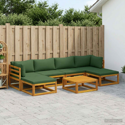 Bankstel 7 st Naturel Massief Acaciahout