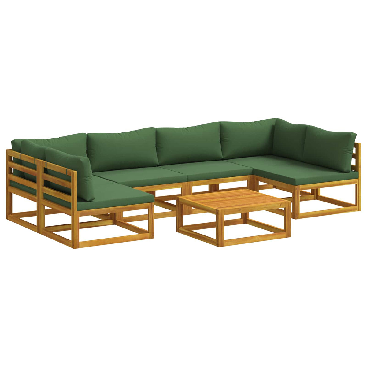 Bankstel 7 st Naturel Massief Acaciahout