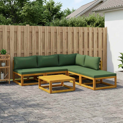 Bankstel 6 st Naturel Massief Acaciahout