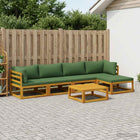 Loungeset 6-delig massief acaciahout groen
