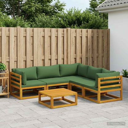Bankstel 6 st Naturel Massief Acaciahout