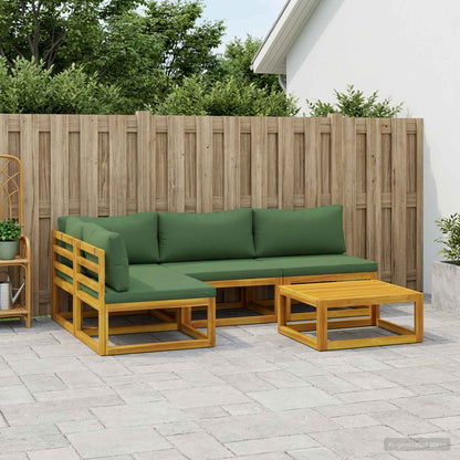 Bankstel 5 st Naturel Massief Acaciahout