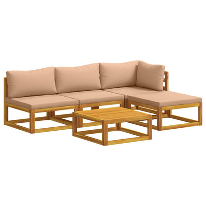 Bankstel 5 st Naturel Massief Acaciahout