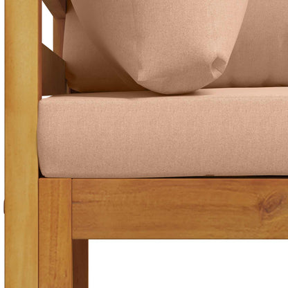 Bankstel 4 st Naturel Massief Acaciahout