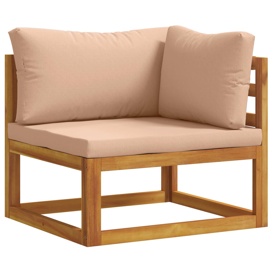 9-delige modulaire tuinloungeset Naturel Massief Acaciahout