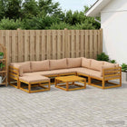 Loungeset 8-delig massief acaciahout naturel