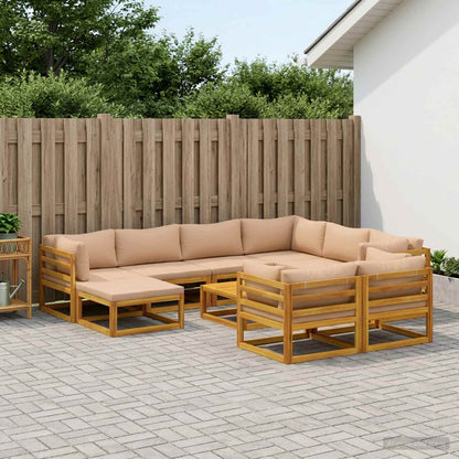 Bankstel 10 st Naturel Massief Acaciahout