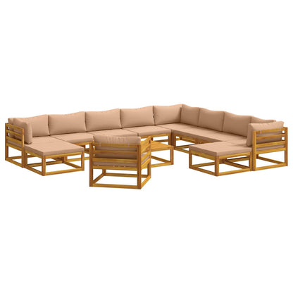 Bankstel 12 st Naturel Massief Acaciahout