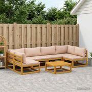 Loungeset acaciahout 7-delig naturel