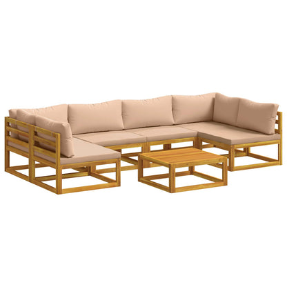 Bankstel 7 st Naturel Massief Acaciahout
